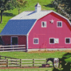 Pink Barn Diamond Painting