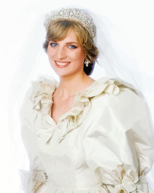 Princess Diana In Wedding Dress Diamond Painting