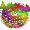 Puffer Fish Colorful Art Diamond Painting