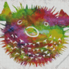 Puffer Fish Colorful Art Diamond Painting