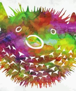 Puffer Fish Colorful Art Diamond Painting