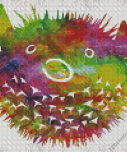 Puffer Fish Colorful Art Diamond Painting