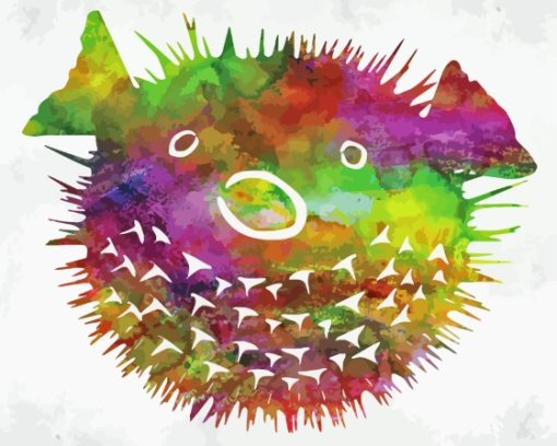 Puffer Fish Colorful Art Diamond Painting