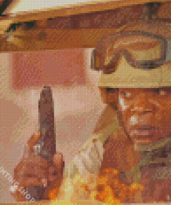 Samuel L Jackson In Home Of The Brave Diamond Painting