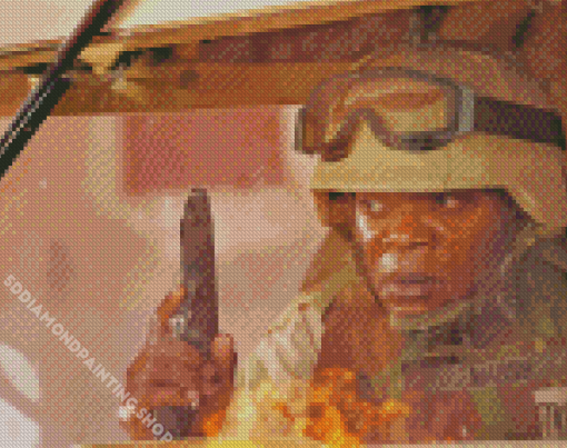 Samuel L Jackson In Home Of The Brave Diamond Painting