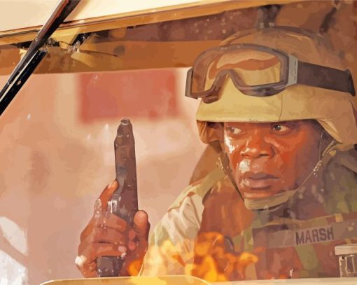 Samuel L Jackson In Home Of The Brave Diamond Painting