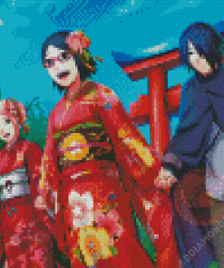 Sasuke Sakura And Sarada Diamond Painting