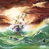 Ship In Stormy Sea Diamond Painting