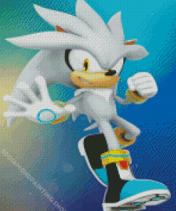 Silver The Hedgehog Diamond Painting