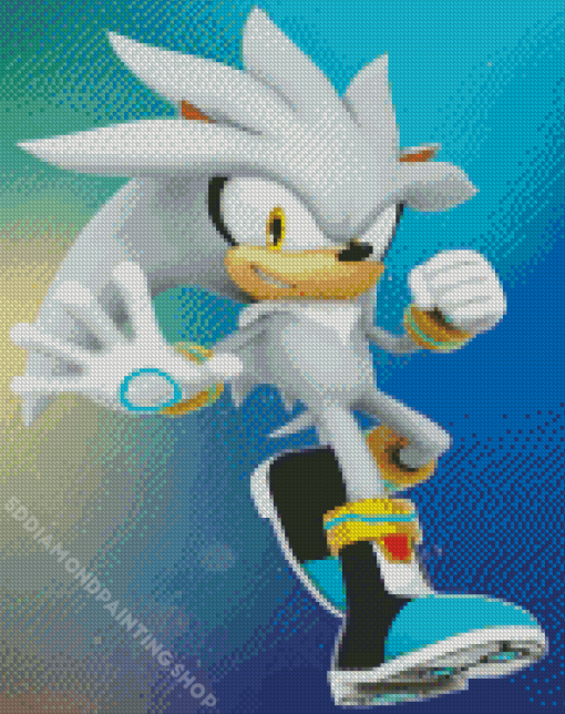 Silver The Hedgehog Diamond Painting