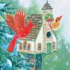 Snow Christmas Birds House Diamond Painting