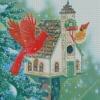 Snow Christmas Birds House Diamond Painting