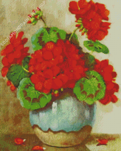 Still Life Potted Flowers Diamond Painting