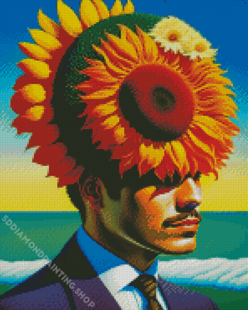 Sunflower Man Diamond Painting