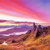 Sunset Over Old Man Of Storr Hill Diamond Painting