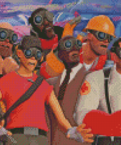 Team Fortress Video Game Diamond Painting