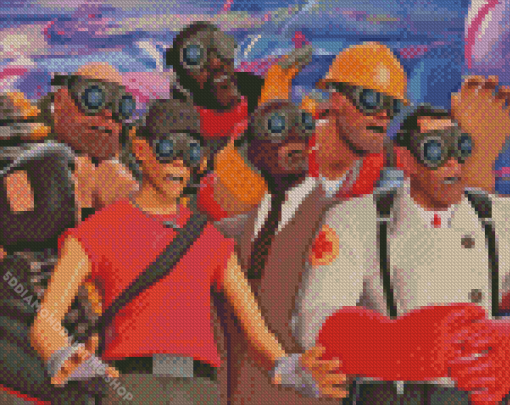 Team Fortress Video Game Diamond Painting