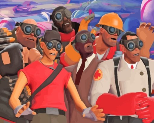 Team Fortress Video Game Diamond Painting