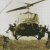 Vintage Huey Helicopter Diamond Painting