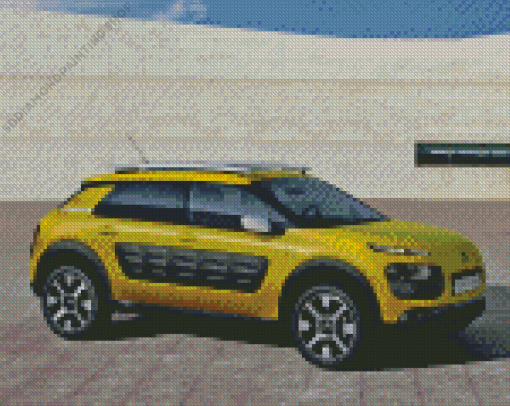 Yellow Citroen Cactus Diamond Painting