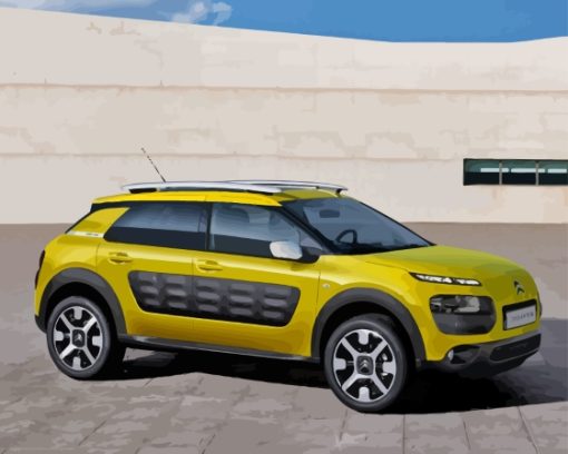 Yellow Citroen Cactus Diamond Painting