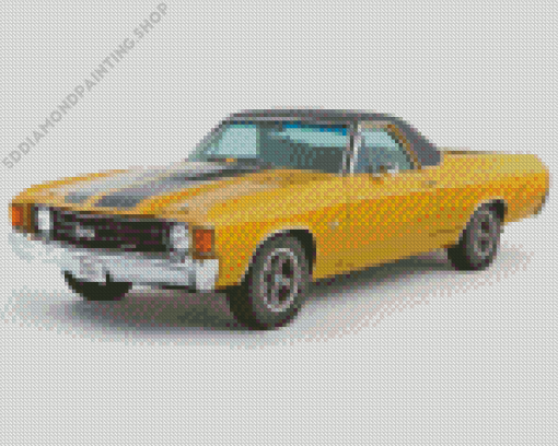 Yellow SS El Camino Diamond Painting