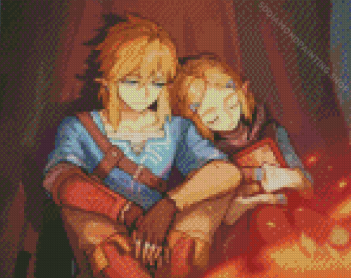 Zelda And Link Diamond Painting