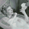 Black And White Woman In Bubble Bath Diamond Painting