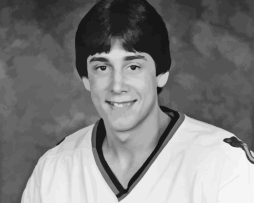 Black And White Young Cam Neely Diamond Painting