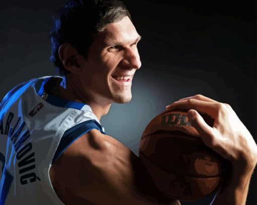 Boban Marjanovic Holding Basketball Diamond Painting