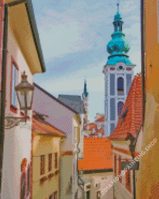 Cesky Krumlov Tower Diamond Painting