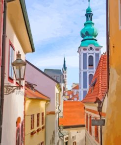 Cesky Krumlov Tower Diamond Painting