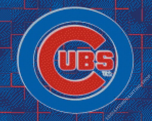 Chicago Cubs Baseball Team Logo Diamond Painting