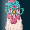 Chicken Wearing Glasses And Bandana Diamond Painting