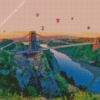 Clifton Bridge And Ballons Diamond Painting