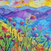 Colorful Abstract Thistle Field Diamond Painting