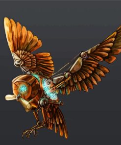 Flying Mechanical Owl Diamond Painting