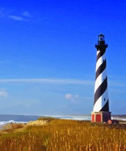 Lighthouse Of Cape Lookout Diamond Painting