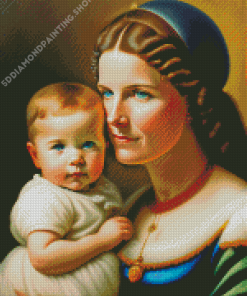 Mother And Child Diamond Painting