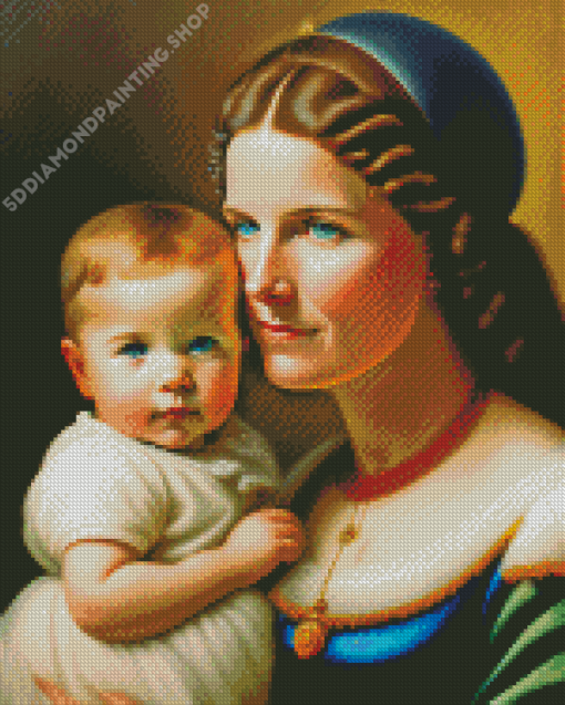 Mother And Child Diamond Painting