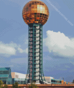 Sunsphere Tower In Knoxville Diamond Painting