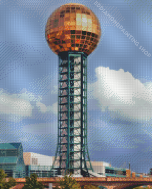 Sunsphere Tower In Knoxville Diamond Painting