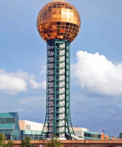 Sunsphere Tower In Knoxville Diamond Painting