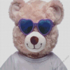 Teddy Bear With Sunglasses Diamond Painting