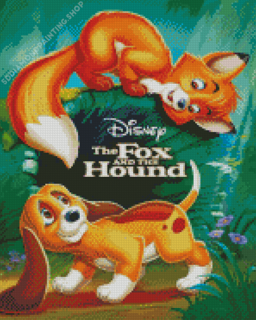 The Fox And The Hound Diamond Painting