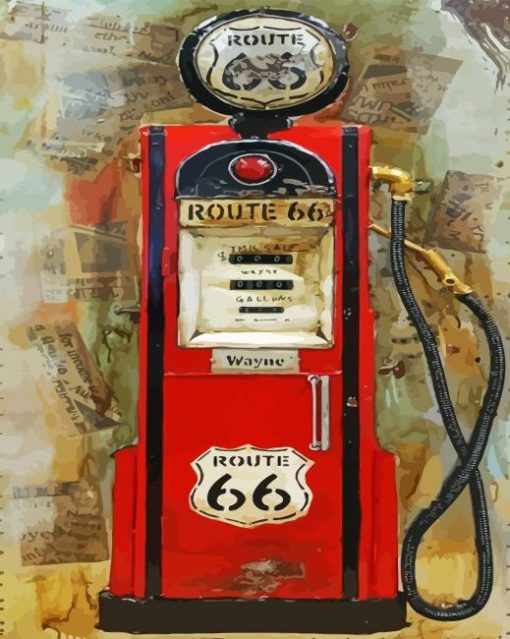 Vintage Old Gas Pump Diamond Painting