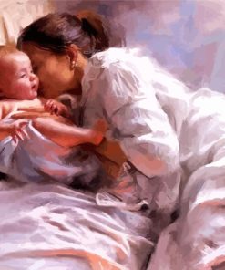 Woman And Child By Vicente Romero Diamond Painting