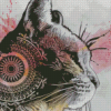 Abstract Mandala Cat Diamond Painting