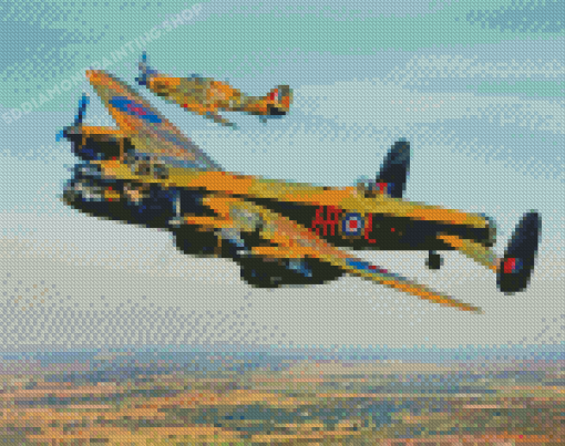 Avro Lancaster Heavy Bomber diamond painting