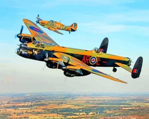 Avro Lancaster Heavy Bomber diamond painting